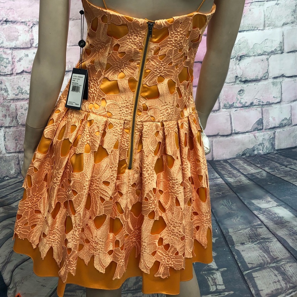 Adrianna Papell drop torso LACE party dress 🧡 - Picture 9 of 12